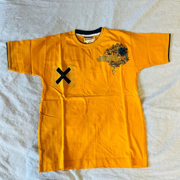 Mens yellow cotton t-shirt - Picture 2 of 7